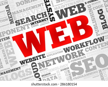 WEB word cloud, business concept