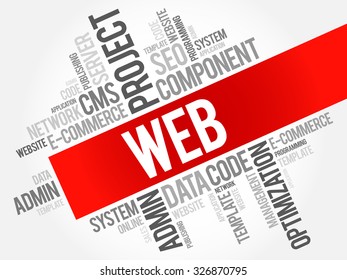 WEB word cloud, business concept