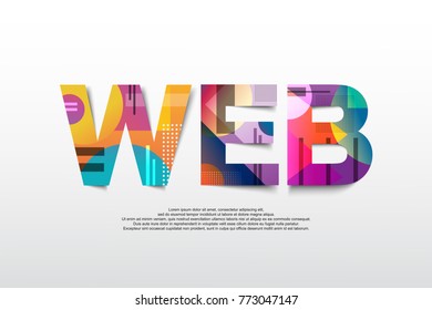 Web word creative design Concept . Modern Vector Illustration concept of word web