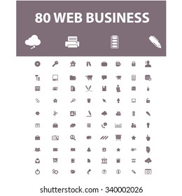 web work, business, home office, supplies, icons, signs vector concept set for infographics, mobile, website, application
