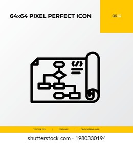 Web workflow icon. web design and development 64x64 pixel perfect icon