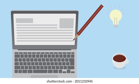web writing eye catching illustration 
