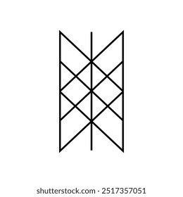 Web of Wyrd, Norse symbol, runes, vector design