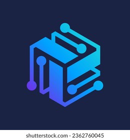 web3, blockchain technology logo vector