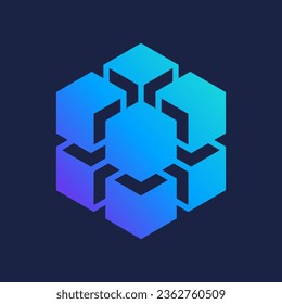 web3, blockchain technology logo vector
