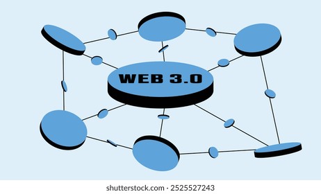 Web3-Blockchain- und Token-Economy-Gateway-Netzwerksymbol