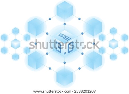 Web3 blockchain and token economy gateway network illustration in vector art