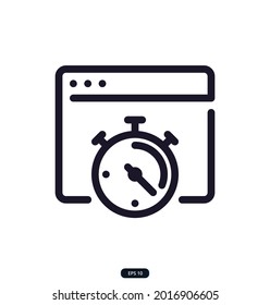 web_speed icon. Search Engine Optimization icons. Data organization and Development. Thin line web icon collection. Simple vector illustration.
