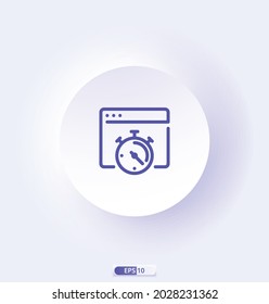 web_speed icon. Search Engine Optimization icons. Data organization and Development. Thin-line web icon collection. vector illustration