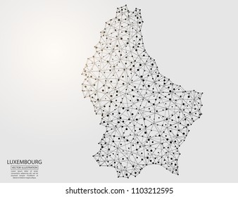 WebA map of Luxembourg consisting of 3D triangles, lines, points, and connections. Vector illustration of the EPS 10.