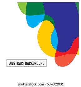 WebAbstract Yellow, Green, Red, Blue and Skyblue Water Color Pattern on White Background