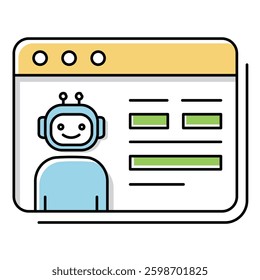 Web-Based Form Ai CHatbot Vector Symbol Icon Design