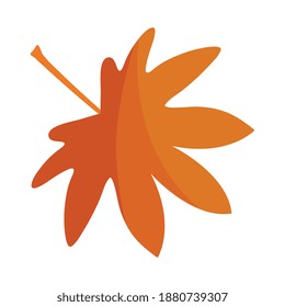 forma de hoja estilo planta plano icono plano diseño de ilustración vectorial