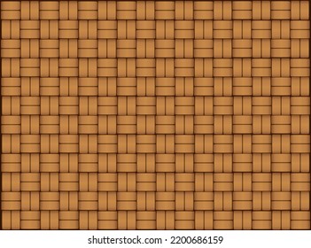 Webbing Background, woven wood, woven bamboo, rattan wicker - vector illustration