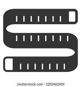 Webbing measuring meter - icon, illustration on white background, glyph style