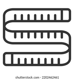 Webbing measuring meter - icon, illustration on white background, outline style