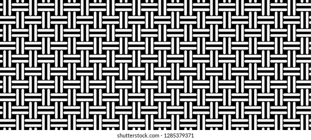 Webbing reed,  cane line pattern. Geometric seamless texture  background. Memphis style Shapes elements. Vector sayagata fabric scrapbook. Retro Pop Art