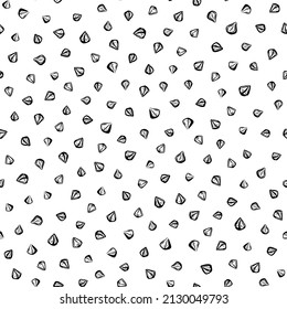 WebBuckwheat pattern in sketch style on white background. Vector hand drawn decorative print. Modern great design for any purposes.
