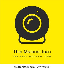 Webcam bright yellow material minimal icon or logo design