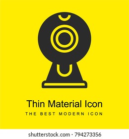 Webcam bright yellow material minimal icon or logo design