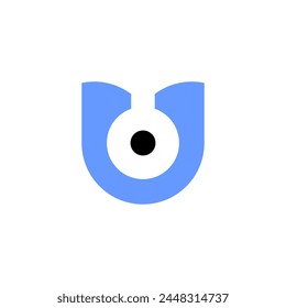 webcam cam letter u logo vector icon design