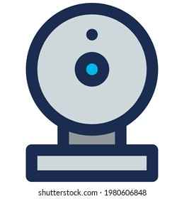 Webcam, Camera, CCTV in Color Filled Outline Icon