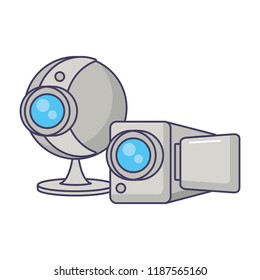 webcam and camera record video devices