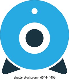 Webcam Colorful Icon Symbol. Premium Quality Isolated Camera Element In Trendy Style.