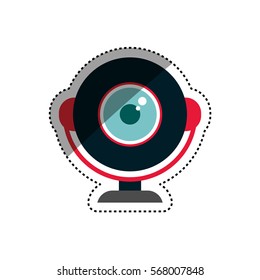 Webcam computer device icon vector illustration graphic design