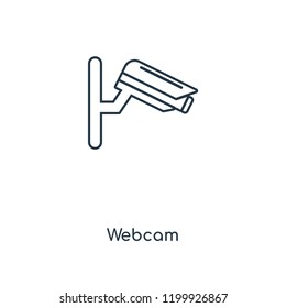 Webcam concept line icon. Linear Webcam concept outline symbol design. This simple element illustration can be used for web and mobile UI/UX.