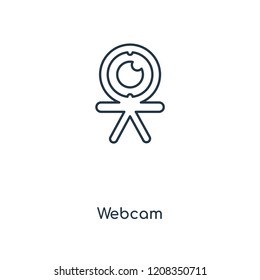 Webcam concept line icon. Linear Webcam concept outline symbol design. This simple element illustration can be used for web and mobile UI/UX.