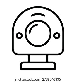 Webcam device icon for video conferencing and live streaming on computer or laptop monitor