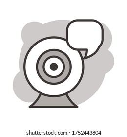 webcam device line style icon vector illustration design