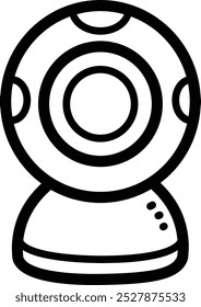Webcam doodle, Vektorsymbol und Illustration