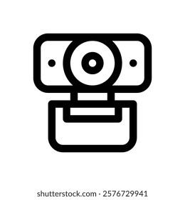 Webcam. Editable stroke vector icon.