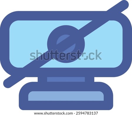 Webcam filled line icon off