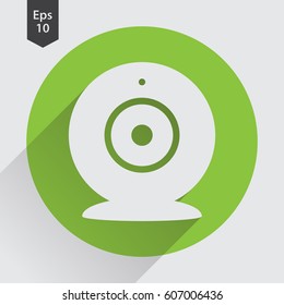 Webcam Flat Icon. Simple Sign Of Technology. Vector Illustrated Symbol