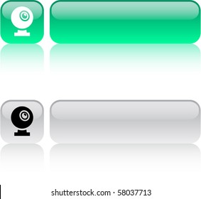 Webcam glossy square web buttons.