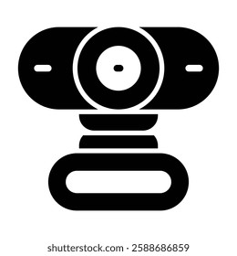 Webcam Glyph Icon Design For Personal And Commercial Use