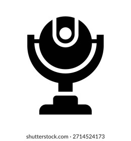 webcam glyph icon illustration vector graphic. Simple element illustration vector graphic, suitable for app, websites, and presentations isolated on white background