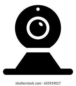 Webcam Glyph Vector Icon 