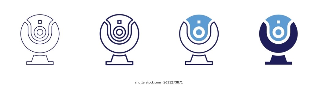 Webcam booster​ icon in 4 different styles. Thin Line, Line, Bold Line, Duotone. Duotone style. Editable stroke.