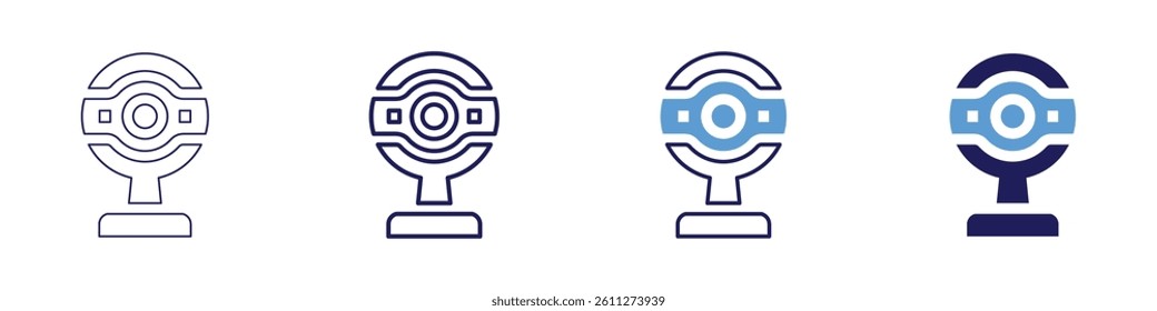 Webcam blocker​ icon in 4 different styles. Thin Line, Line, Bold Line, Duotone. Duotone style. Editable stroke.