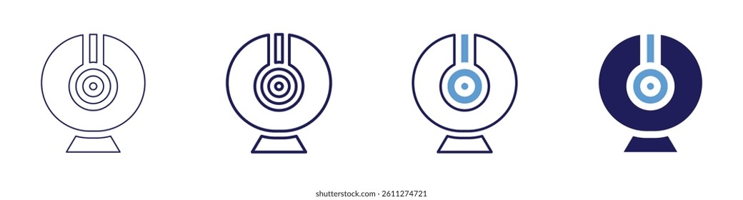 Webcam manufacturers​ icon in 4 different styles. Thin Line, Line, Bold Line, Duotone. Duotone style. Editable stroke.