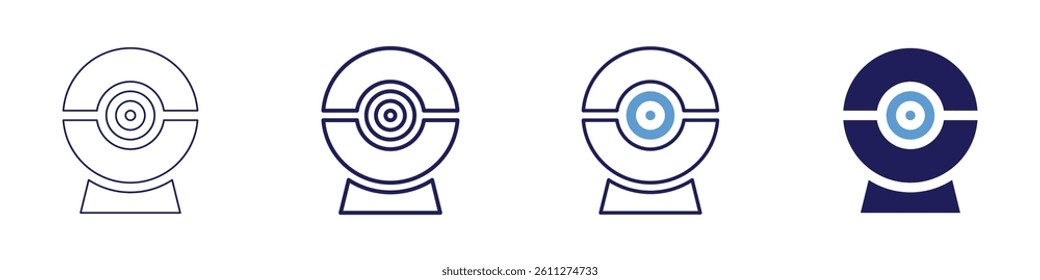 Webcam vouchers​ icon in 4 different styles. Thin Line, Line, Bold Line, Duotone. Duotone style. Editable stroke.