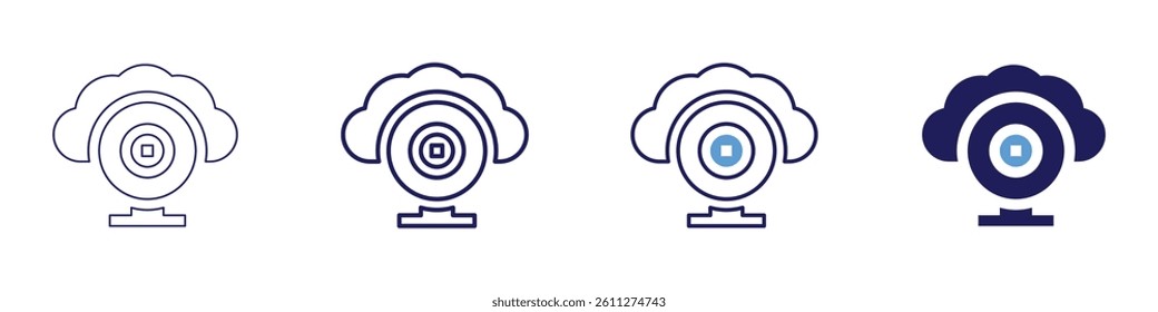Webcam update​ icon in 4 different styles. Thin Line, Line, Bold Line, Duotone. Duotone style. Editable stroke.