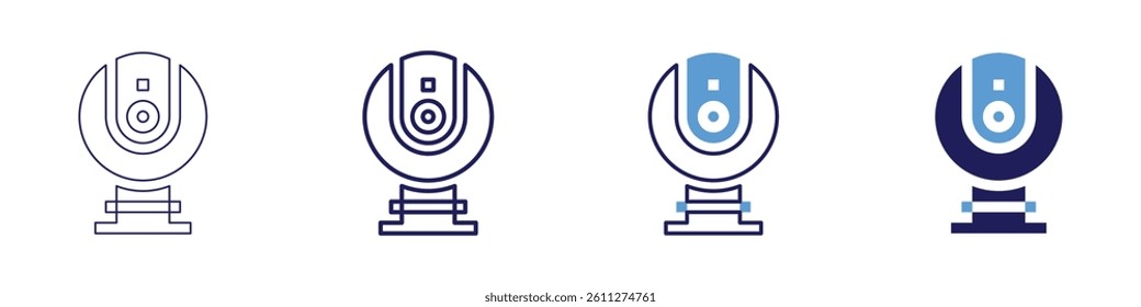 Webcam tips​ icon in 4 different styles. Thin Line, Line, Bold Line, Duotone. Duotone style. Editable stroke.