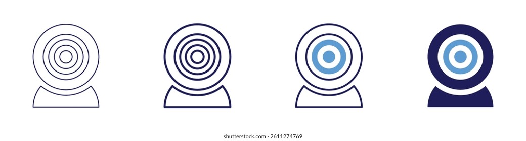 Webcam support​ icon in 4 different styles. Thin Line, Line, Bold Line, Duotone. Duotone style. Editable stroke.