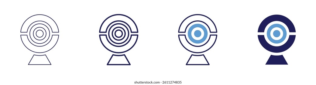 Webcam peripherals​ icon in 4 different styles. Thin Line, Line, Bold Line, Duotone. Duotone style. Editable stroke.