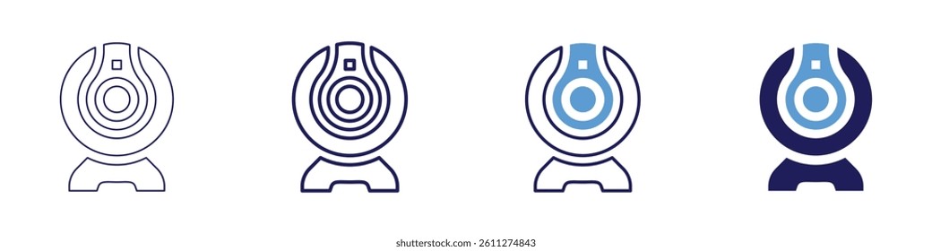 Webcam network​ icon in 4 different styles. Thin Line, Line, Bold Line, Duotone. Duotone style. Editable stroke.